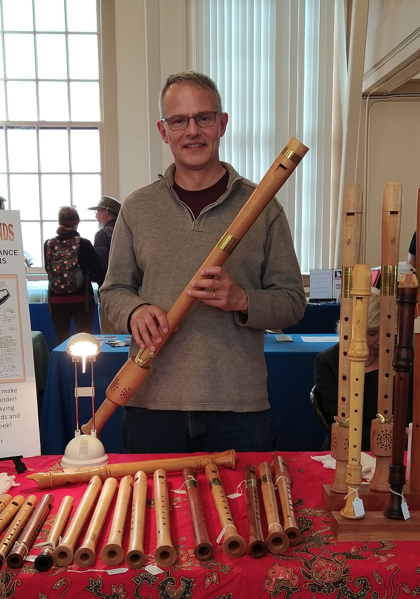Gerry Leatherman at a festival exhibition